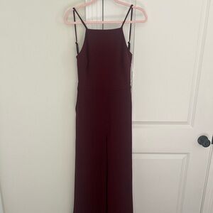 Lulu's Chic Maroon Jumpsuit